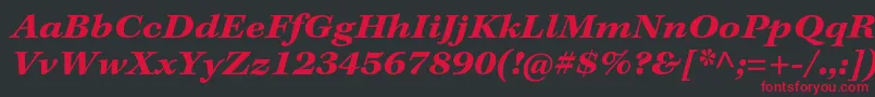 KeplerstdBoldextitcapt Font – Red Fonts on Black Background
