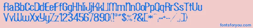 Шрифт ScaberousRegular – синие шрифты на розовом фоне