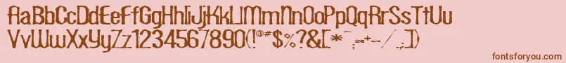 Police ScaberousRegular – polices brunes sur fond rose