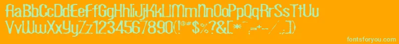 ScaberousRegular Font – Green Fonts on Orange Background