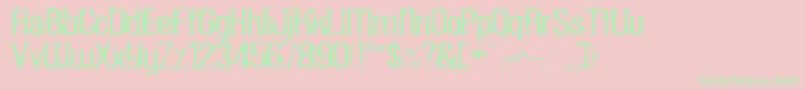 ScaberousRegular Font – Green Fonts on Pink Background