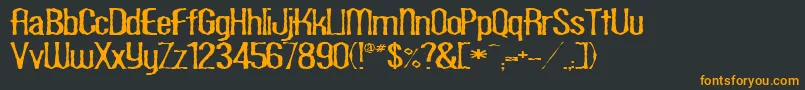 Шрифт ScaberousRegular – оранжевые шрифты на чёрном фоне