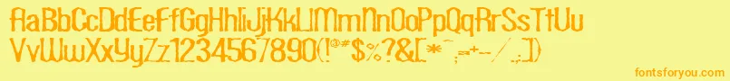 ScaberousRegular Font – Orange Fonts on Yellow Background