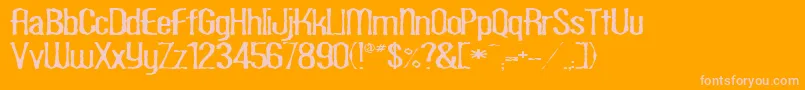 ScaberousRegular Font – Pink Fonts on Orange Background