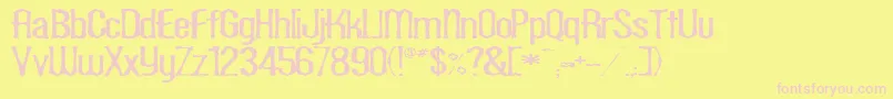 ScaberousRegular Font – Pink Fonts on Yellow Background