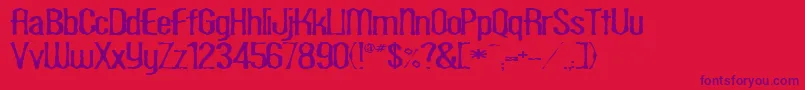 Police ScaberousRegular – polices violettes sur fond rouge