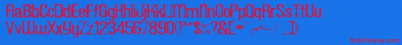 ScaberousRegular Font – Red Fonts on Blue Background