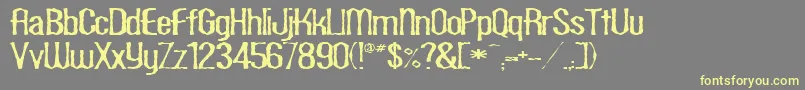 ScaberousRegular Font – Yellow Fonts on Gray Background