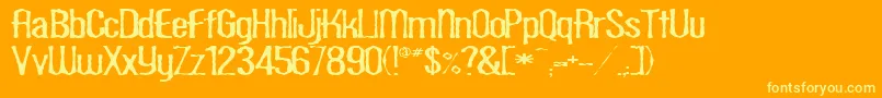 ScaberousRegular Font – Yellow Fonts on Orange Background