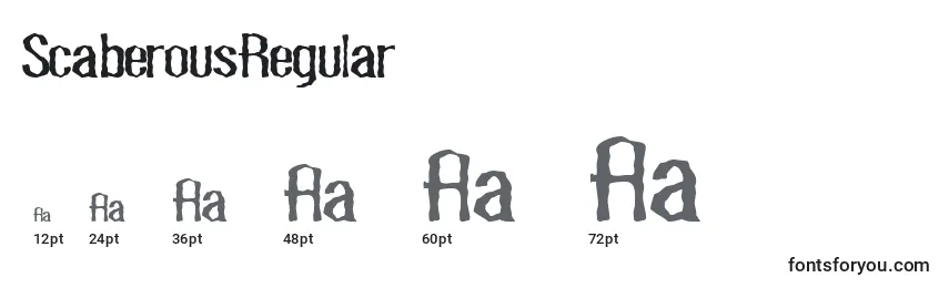 ScaberousRegular Font Sizes
