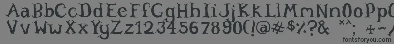 Willowheart-Schriftart – Schwarze Schriften auf grauem Hintergrund