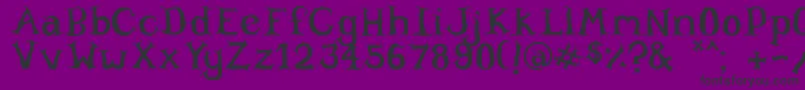 Willowheart Font – Black Fonts on Purple Background