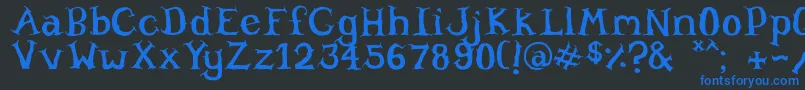 Willowheart Font – Blue Fonts on Black Background
