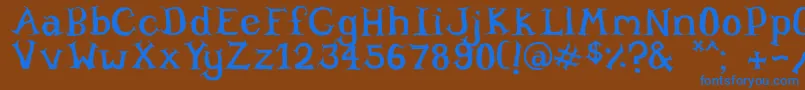 Willowheart Font – Blue Fonts on Brown Background