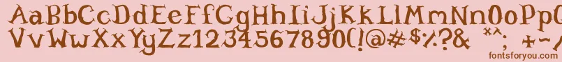 Willowheart Font – Brown Fonts on Pink Background