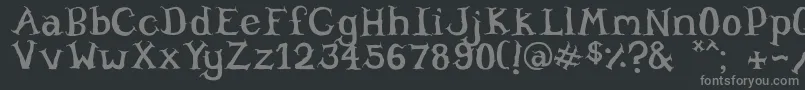 Шрифт Willowheart – серые шрифты на чёрном фоне