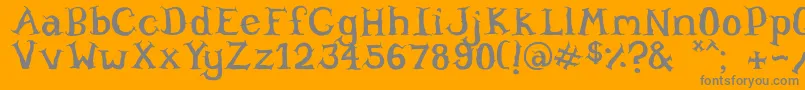 Willowheart Font – Gray Fonts on Orange Background