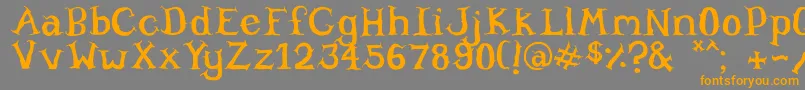 Willowheart Font – Orange Fonts on Gray Background