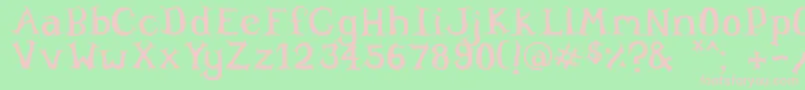 Willowheart Font – Pink Fonts on Green Background