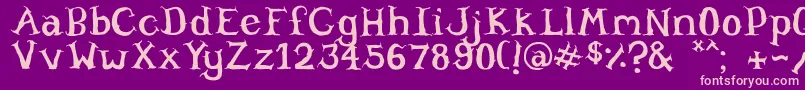 Willowheart Font – Pink Fonts on Purple Background