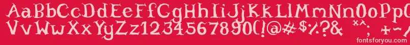 Willowheart Font – Pink Fonts on Red Background