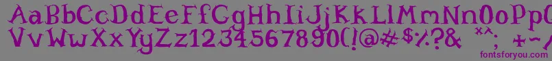 Willowheart Font – Purple Fonts on Gray Background