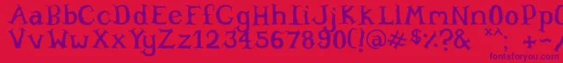 Willowheart Font – Purple Fonts on Red Background