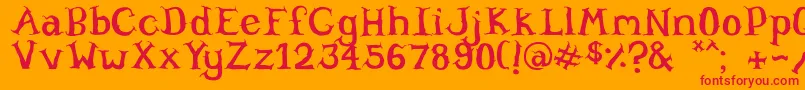 Шрифт Willowheart – красные шрифты на оранжевом фоне