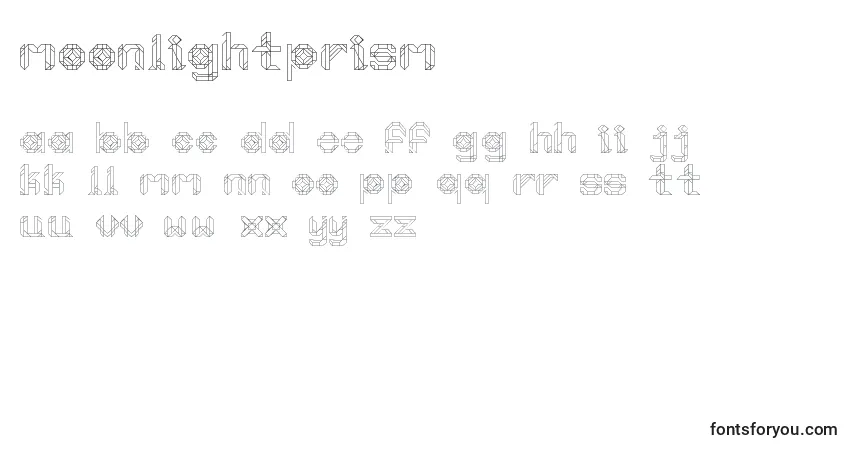 Moonlightprism-fontti – aakkoset, numerot, erikoismerkit