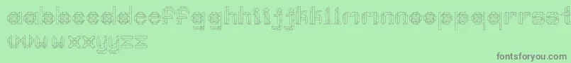 Czcionka Moonlightprism – szare czcionki na zielonym tle
