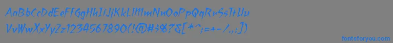 RagingredlotusbbItal Font – Blue Fonts on Gray Background