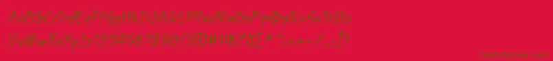 RagingredlotusbbItal Font – Brown Fonts on Red Background