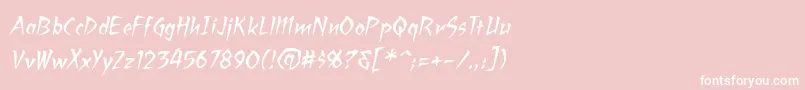 RagingredlotusbbItal Font – White Fonts on Pink Background