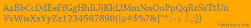 ChaparralproSemiboldsubh Font – Gray Fonts on Orange Background