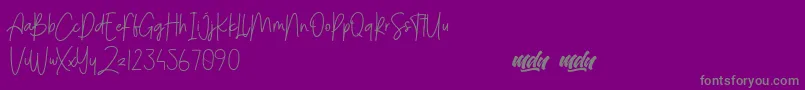 Police MenulistBeautyPersonalUse – polices grises sur fond violet
