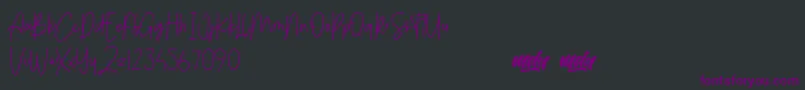 MenulistBeautyPersonalUse Font – Purple Fonts on Black Background