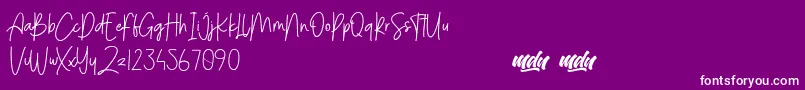 MenulistBeautyPersonalUse Font – White Fonts on Purple Background