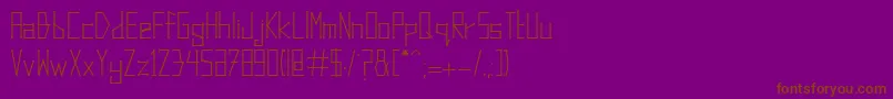 DotsAndLines-fontti – ruskeat fontit violetilla taustalla