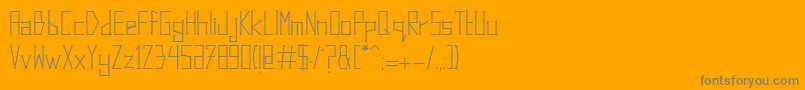 フォントDotsAndLines – オレンジの背景に灰色の文字