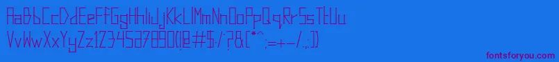 DotsAndLines Font – Purple Fonts on Blue Background
