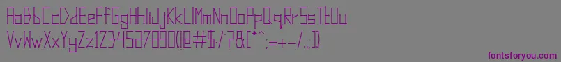 DotsAndLines Font – Purple Fonts on Gray Background