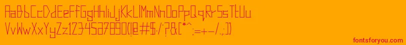 DotsAndLines Font – Red Fonts on Orange Background