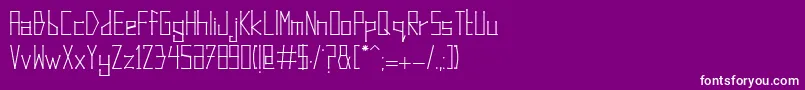 DotsAndLines Font – White Fonts on Purple Background