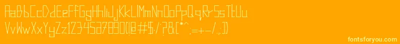 DotsAndLines Font – Yellow Fonts on Orange Background