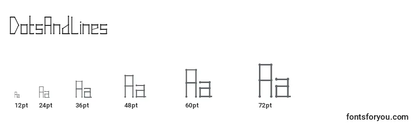 DotsAndLines Font Sizes