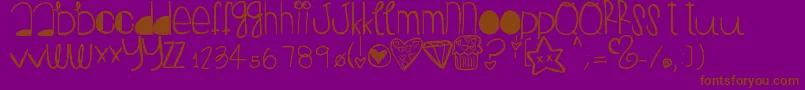 Peanutbutterjelly Font – Brown Fonts on Purple Background