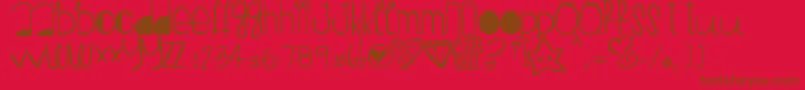 Peanutbutterjelly Font – Brown Fonts on Red Background