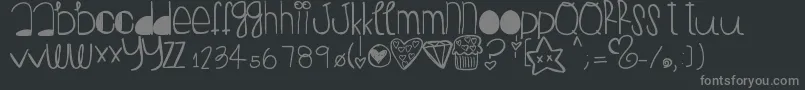 Peanutbutterjelly-Schriftart – Graue Schriften auf schwarzem Hintergrund