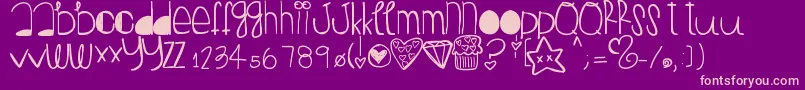 Peanutbutterjelly Font – Pink Fonts on Purple Background