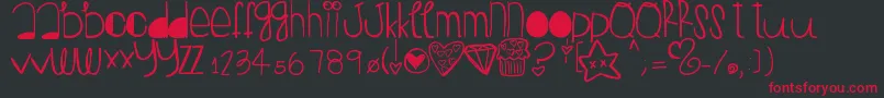 Peanutbutterjelly Font – Red Fonts on Black Background